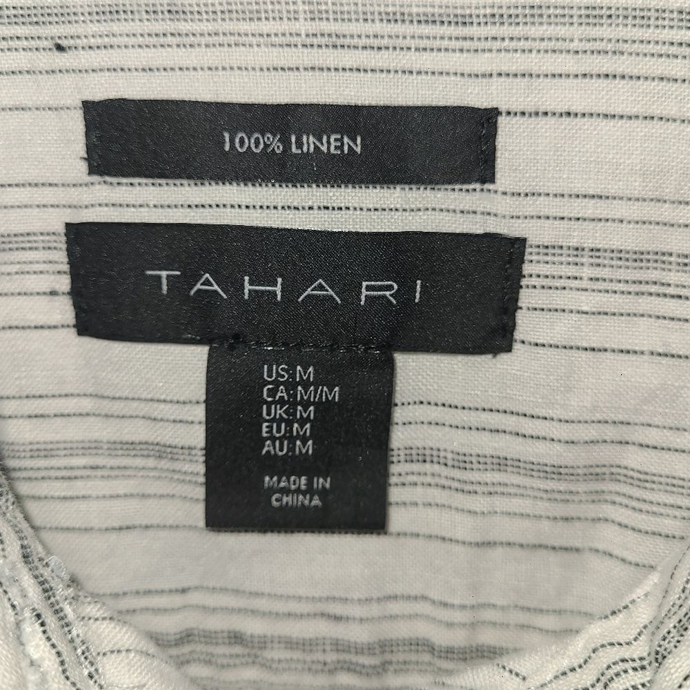 Tahari Linen Ruffle Sleeveless Blouse - Picture 7 of 12
